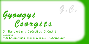 gyongyi csorgits business card