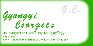 gyongyi csorgits business card